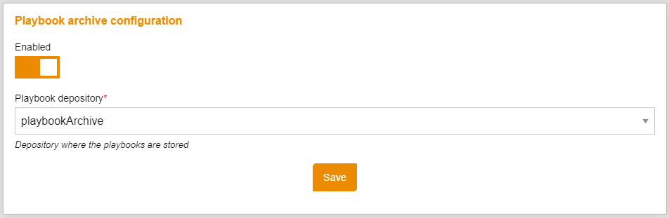 PlaybookArchiveConfig