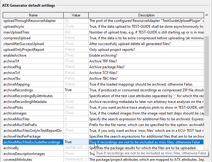 AtxOptionExcludeRecordings