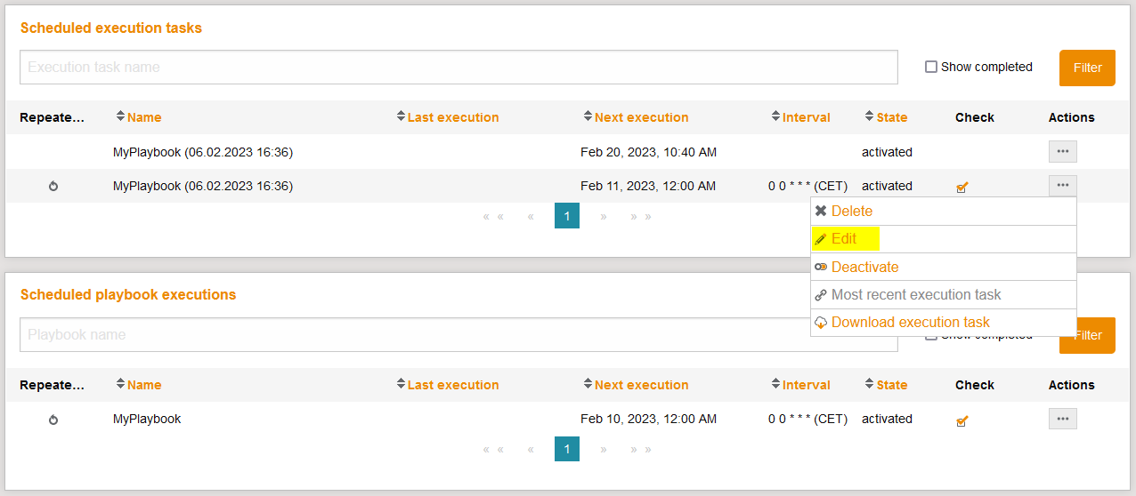 EditScheduledTaskOrPlaybookExecutions