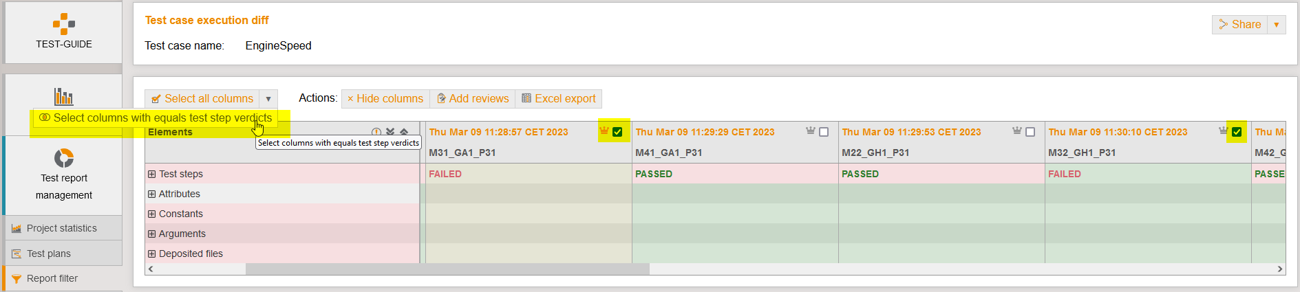 ComapreSelectRunsWithEqualTestStepVerdicts