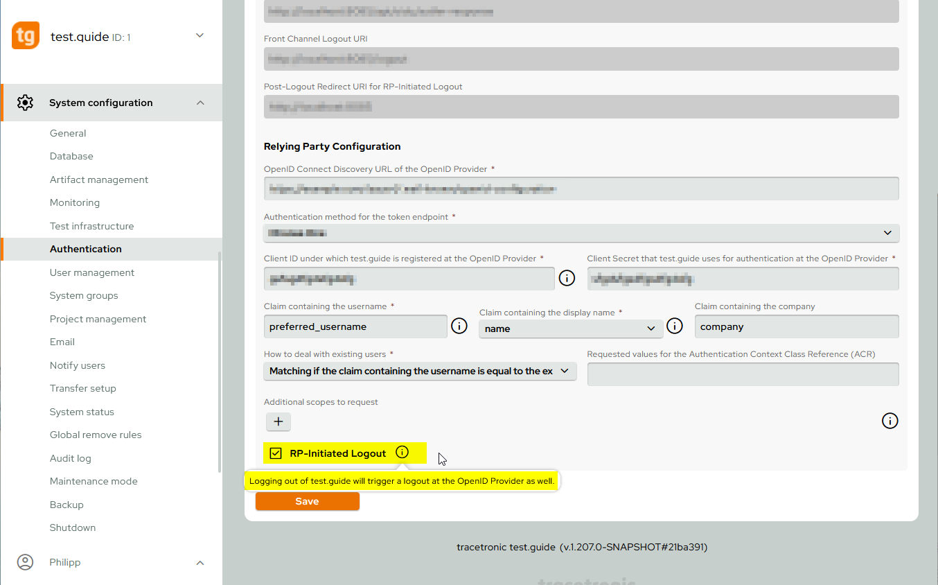 OpenIdConnectRelyingPartyInitiatedLogout