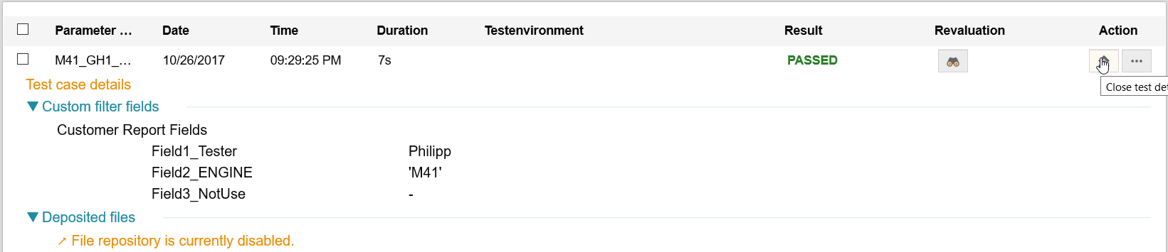 CustomerReportFieldOnTestCaseDetails