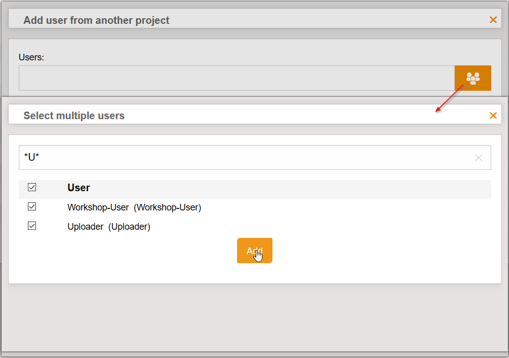 FastUserProjectSelect