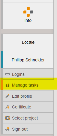 TaskManager InUserProfil