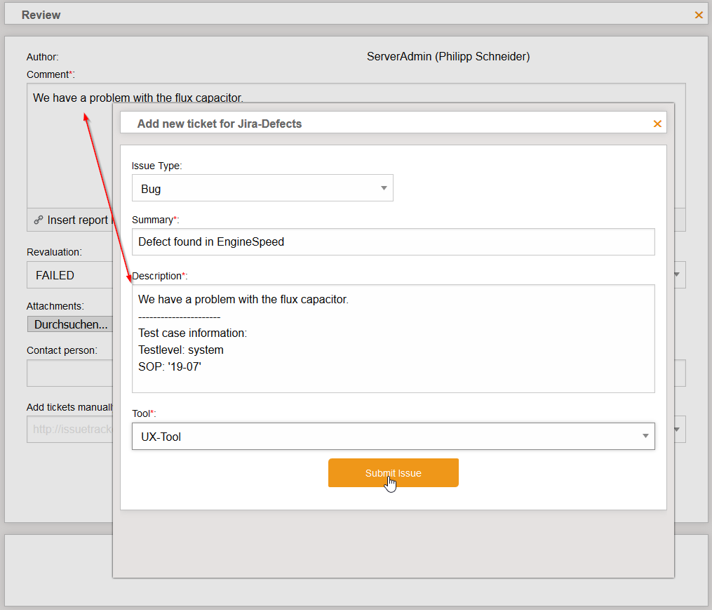 IssueTemplate TemplateResult
