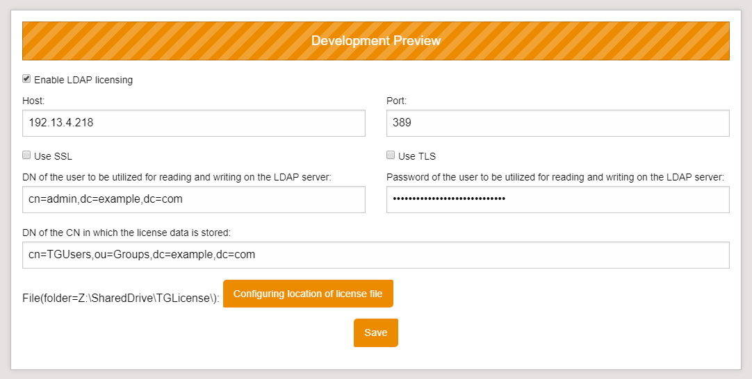 ClusterLdapLicenseConfig