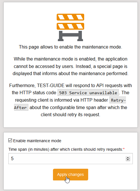 MaintenanceModeConfiguration